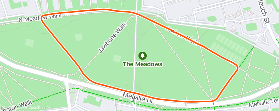 Map of the activity, Meadows Mile Relay