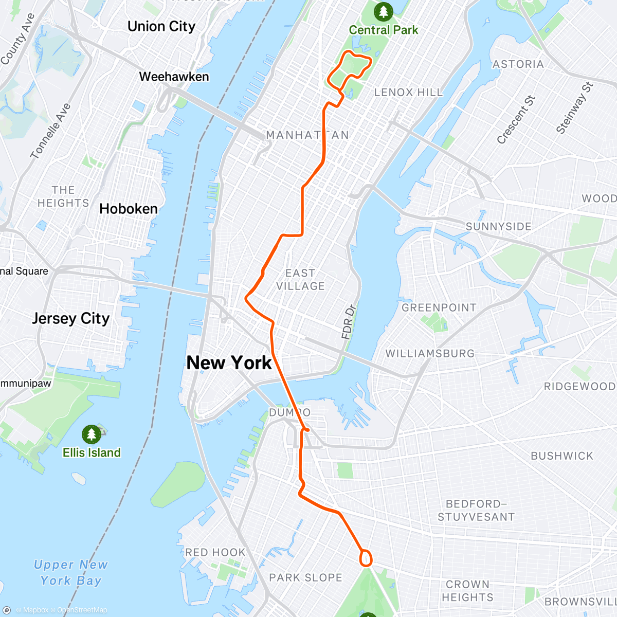 Map of the activity, Zwift - INDOOR SFR on Watts the Limit in New York