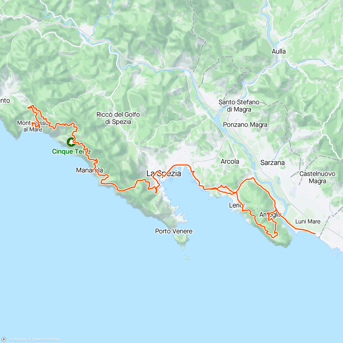 Map of the activity, Marinella-Monterosso A-R