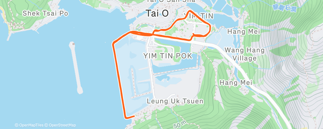 Map of the activity, Lunch Run