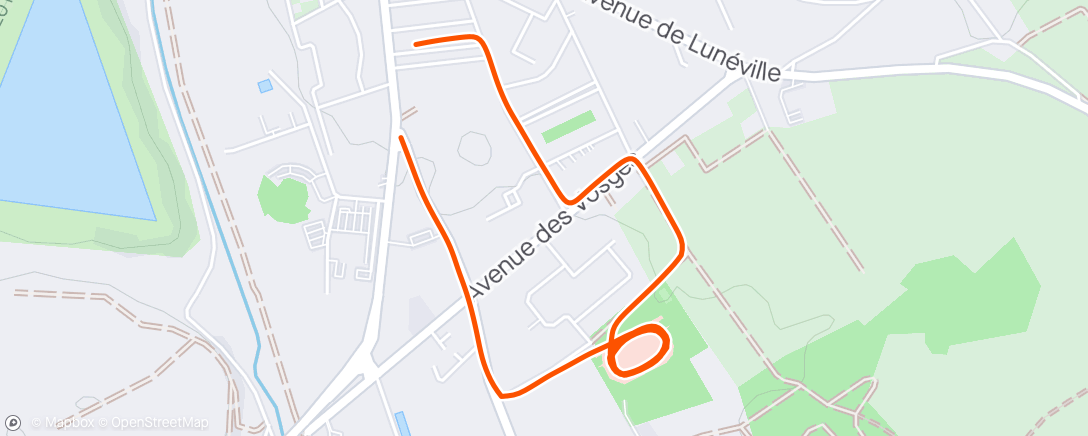 Carte de l'activité Course à pied le matin