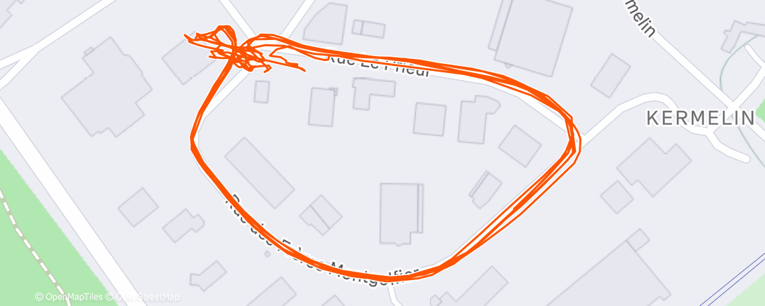 Карта физической активности (Course à pied le midi)