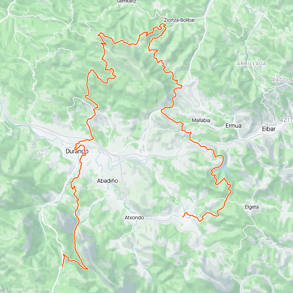 Map of the activity, Euskadi Pedalak 1a Etapa