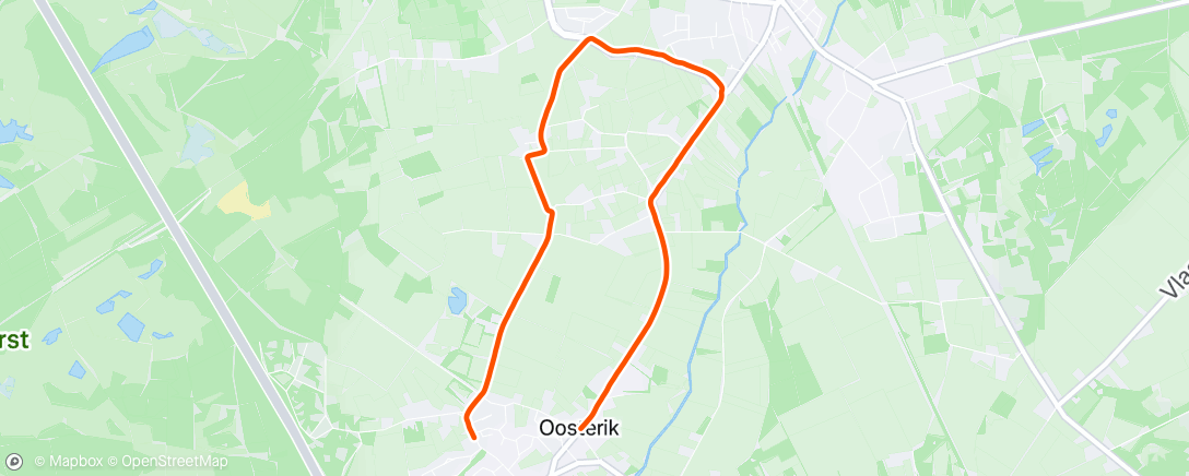 Map of the activity, Afternoon Run