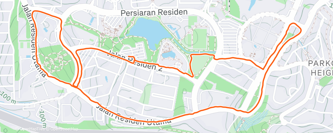 Map of the activity, Morning Run