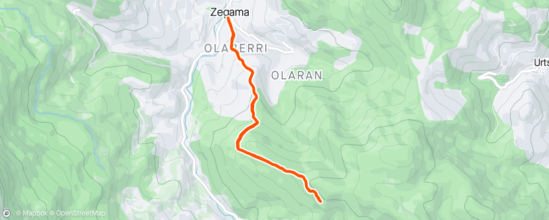Map of the activity, Primers kms Zegama