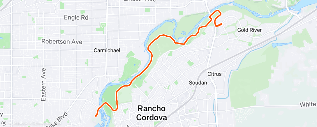 Map of the activity, Morning Ride