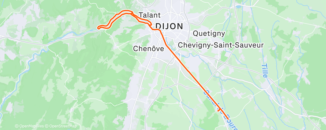 Map of the activity, Morning Ride