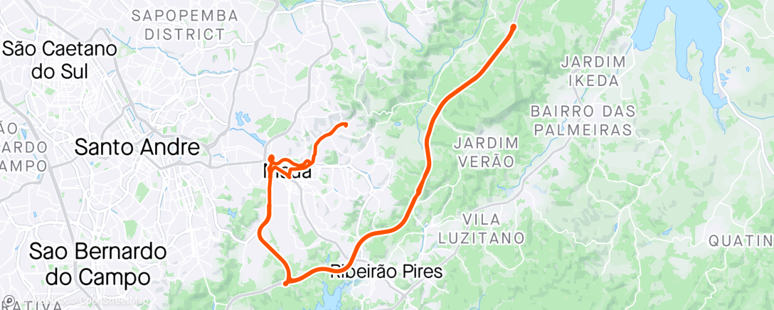 Map of the activity, Giro ritmado com amigos