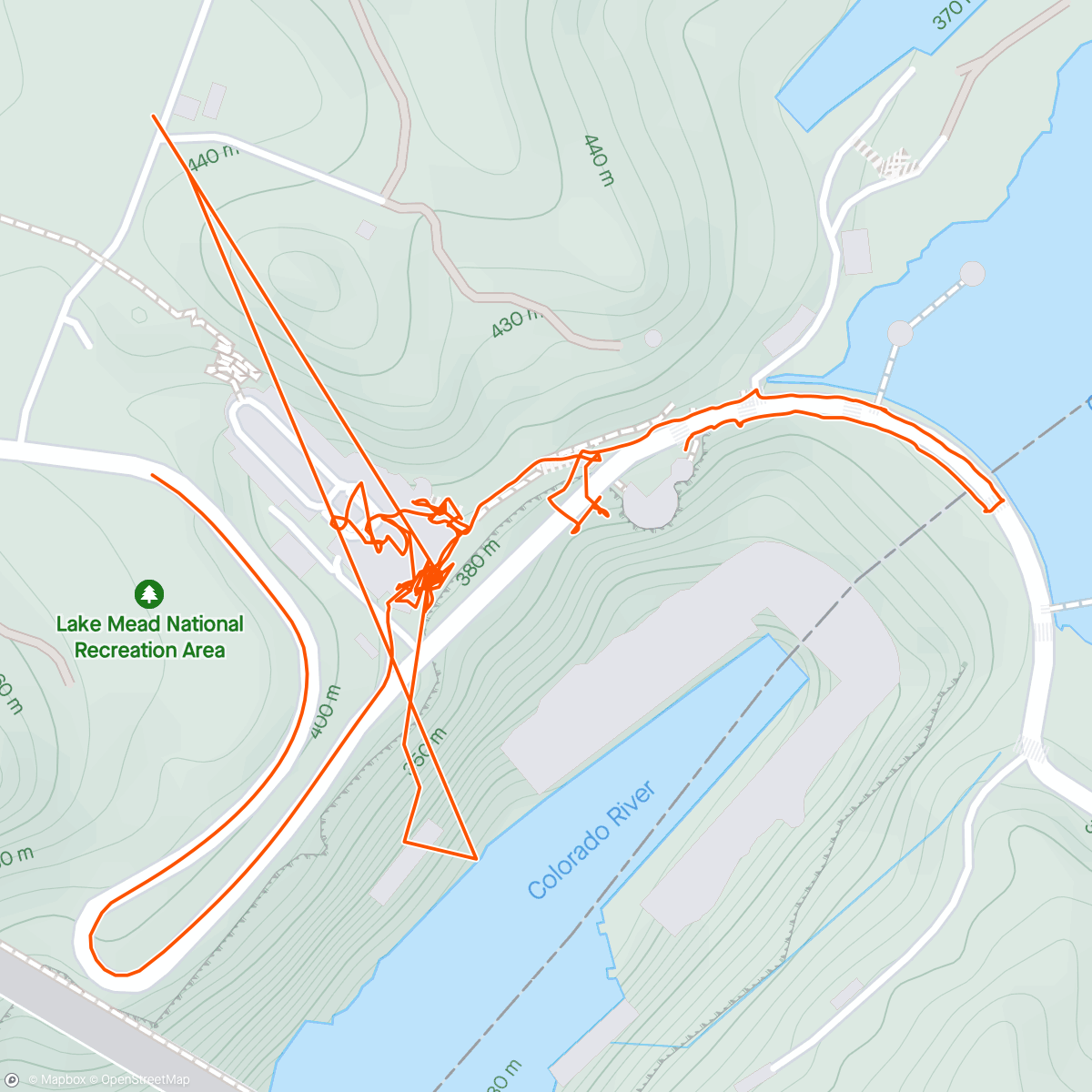 Map of the activity, HOOVER DAM