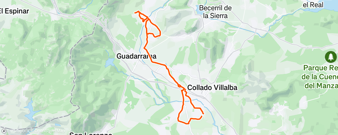 Map of the activity, Actividad nocturna