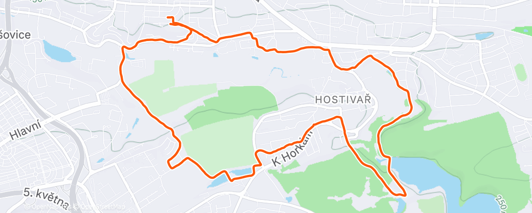 Map of the activity, Lunch Run