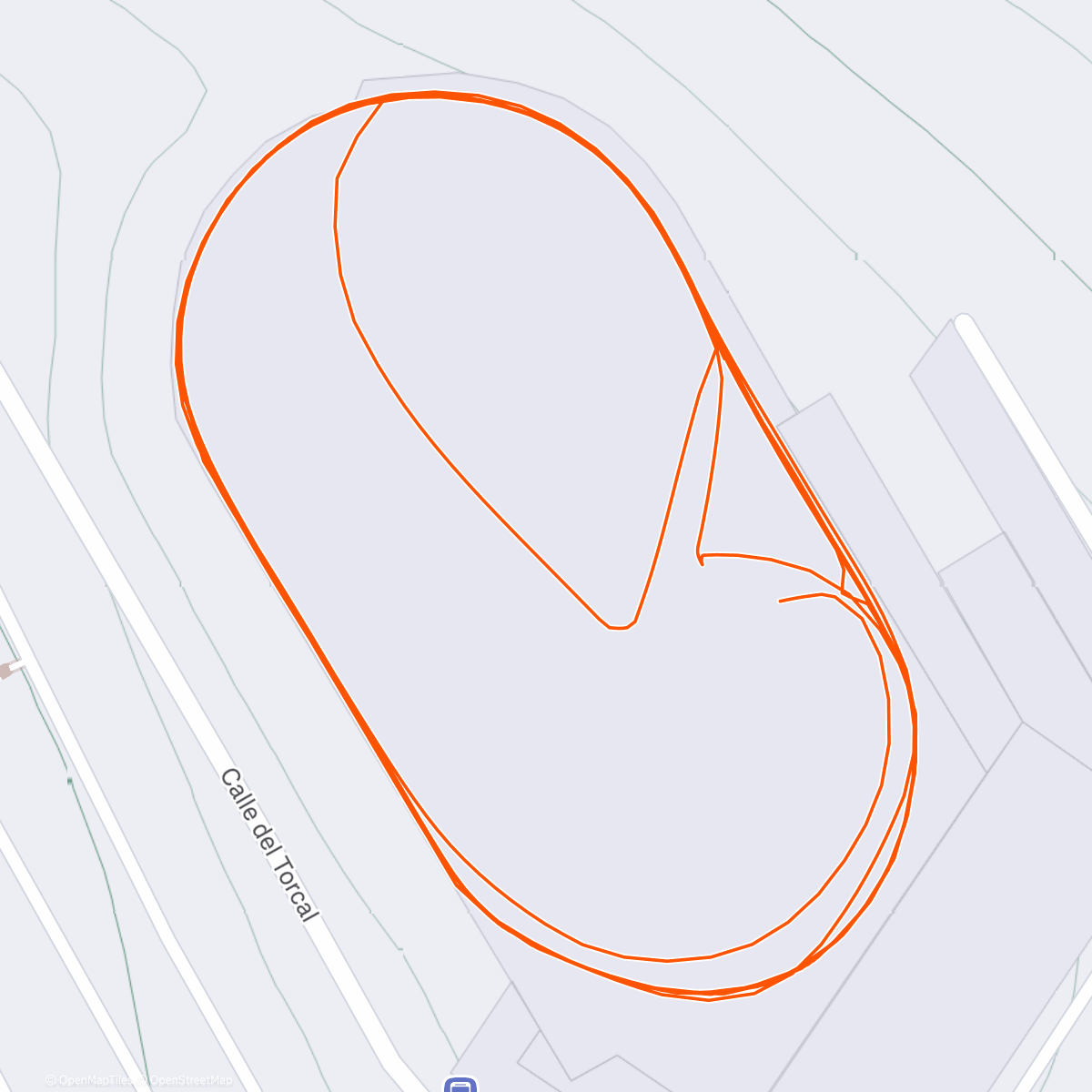 Map of the activity, Doblar por la pista