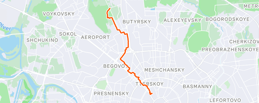 Map of the activity, Болезная (дом - Большой)