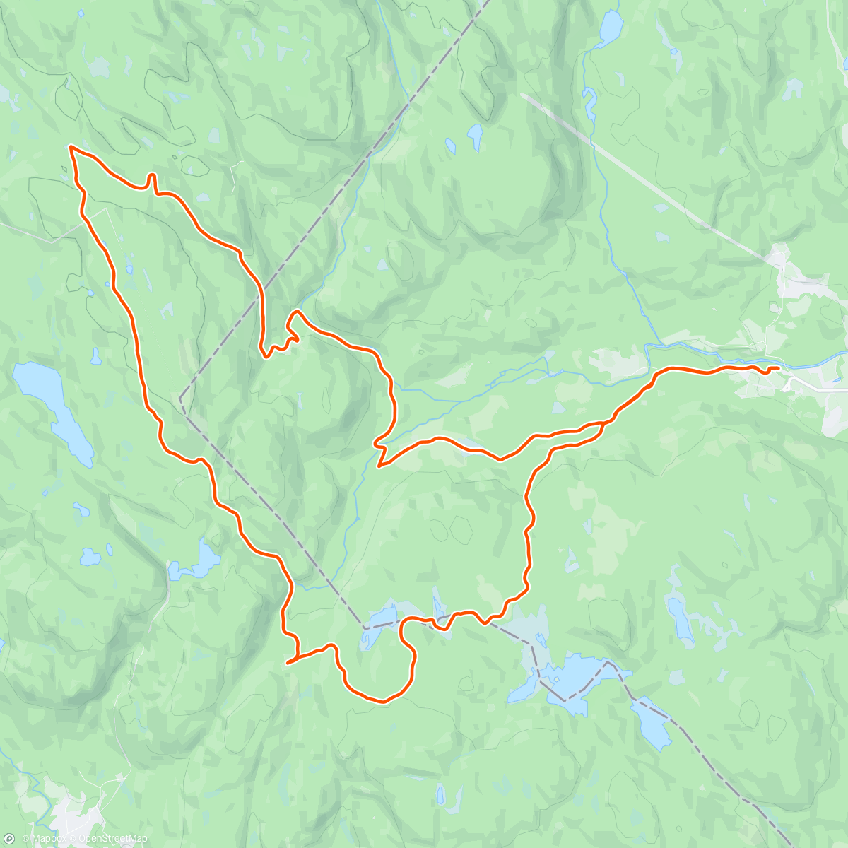 Map of the activity, Over Vidvangen med Nora
