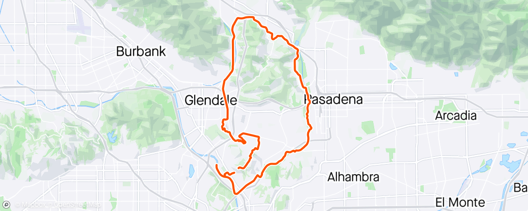 Map of the activity, Improvised ride