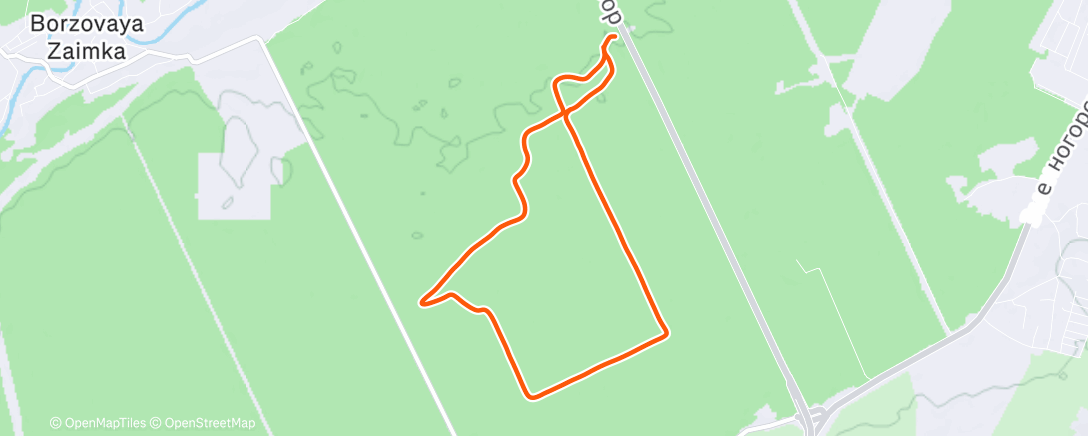 Map of the activity, Дневной забег