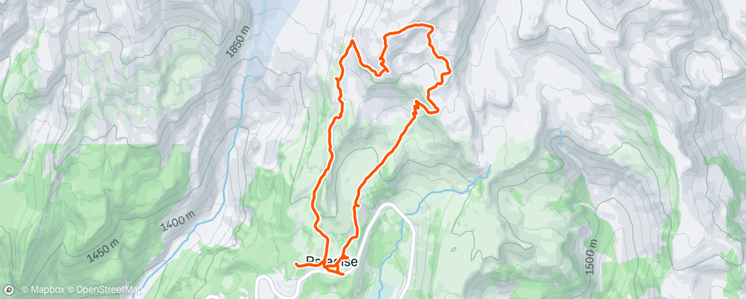Map of the activity, Rainier - skyline loop