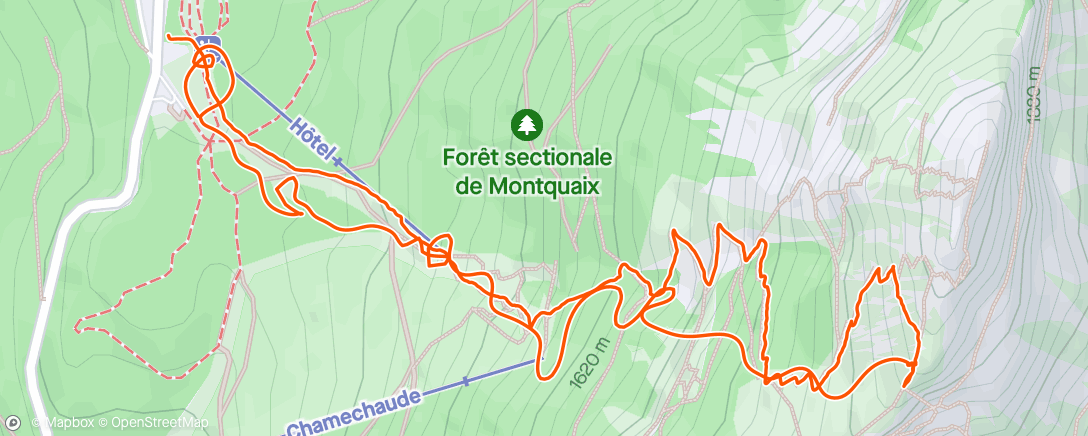 Map of the activity, Hike & Fly Chamechaude