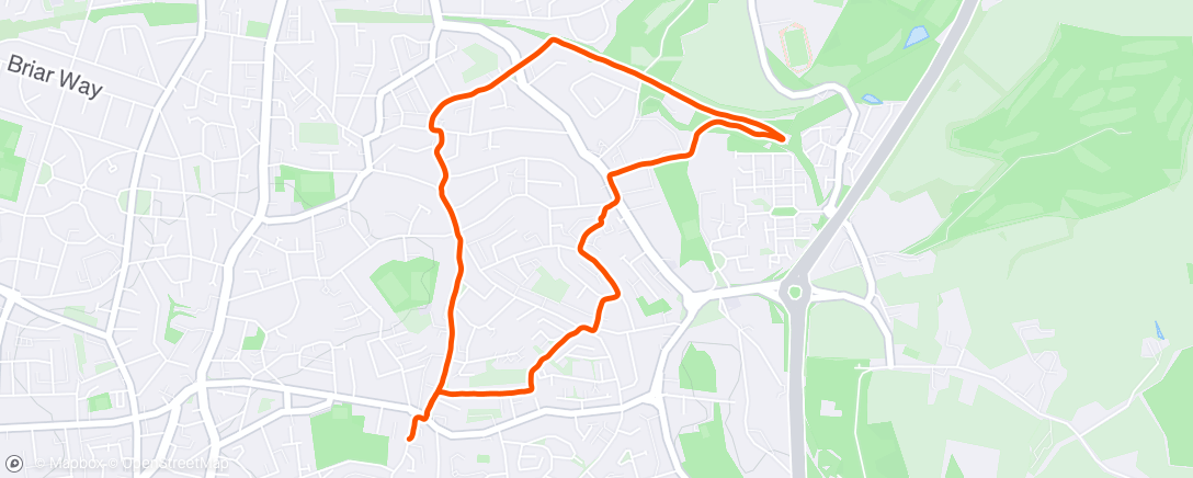 Map of the activity, Saturday Afternoon Run