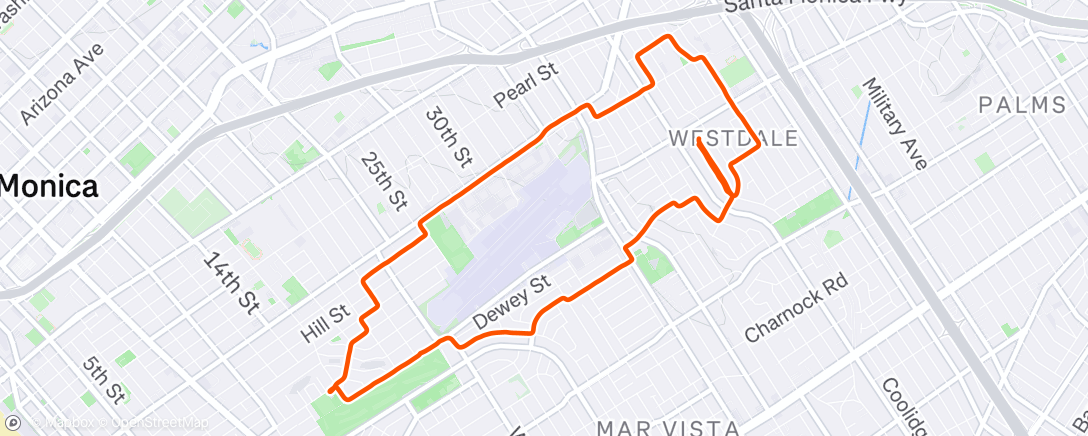 Map of the activity, Morning Run