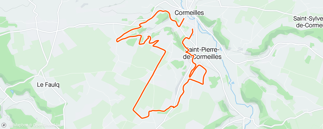 Map of the activity, Reco trail de la Calonne