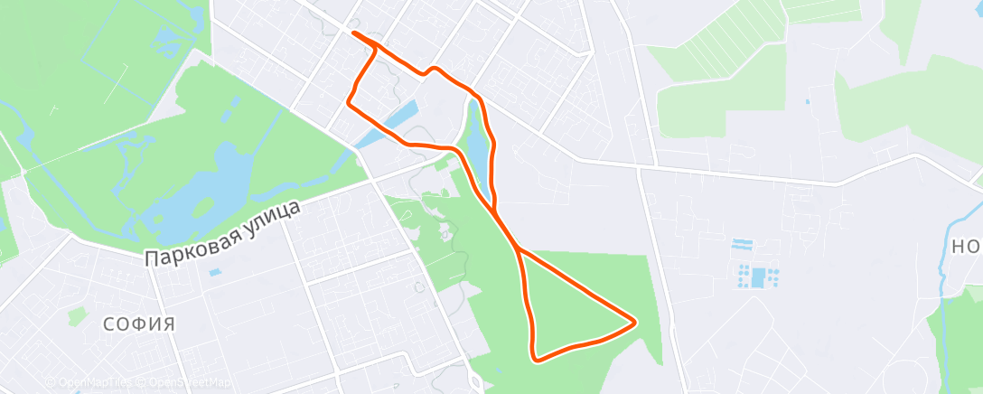 Map of the activity, MSRC morning syrnik running club