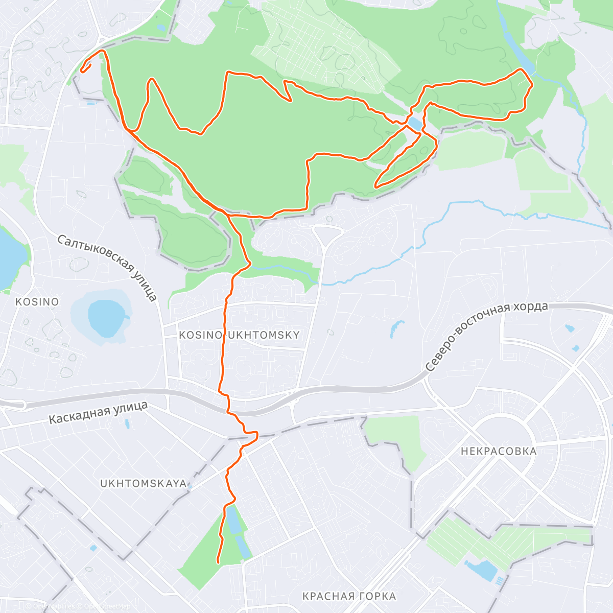 Map of the activity, Утренний забег, Blizko-Зима 14к
