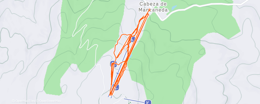 Карта физической активности (Día 1 estación esquí manzaneda)