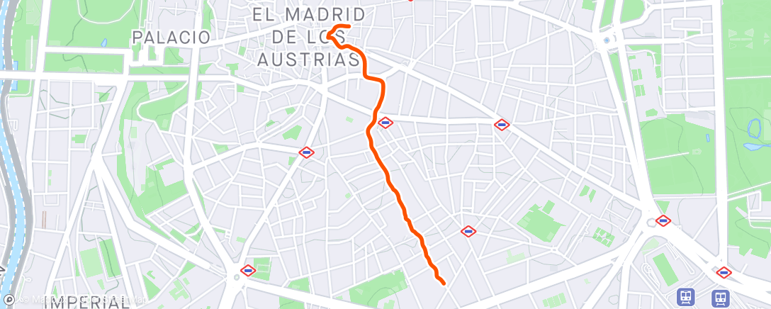 Map of the activity, Madrid