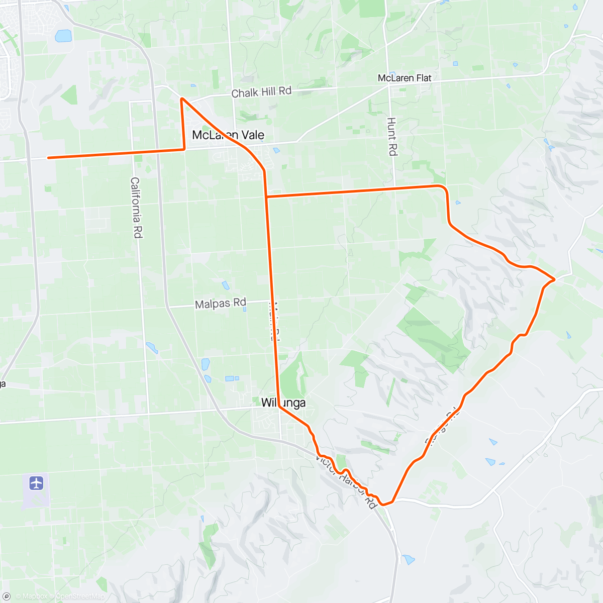 Map of the activity, ROUVY - Tour Down Under 2024 | Stage 5 - Willunga