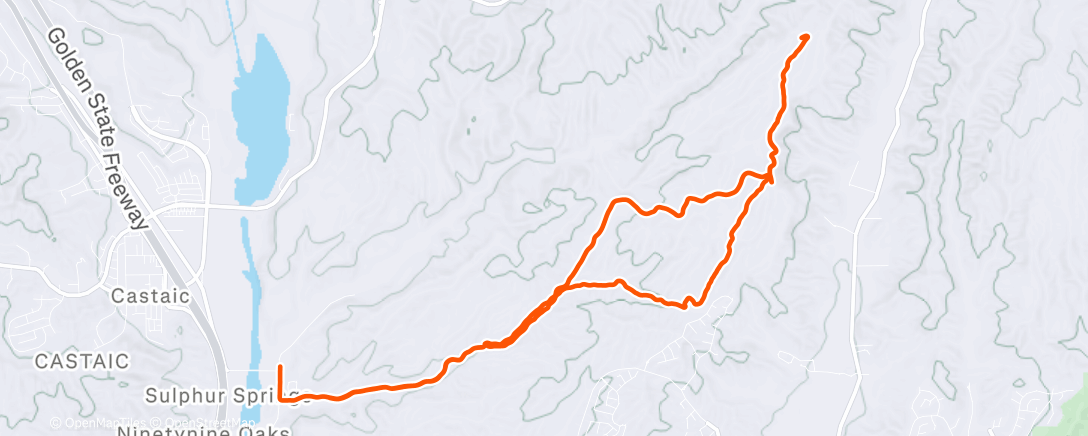 Map of the activity, Morning Mountain Bike Ride