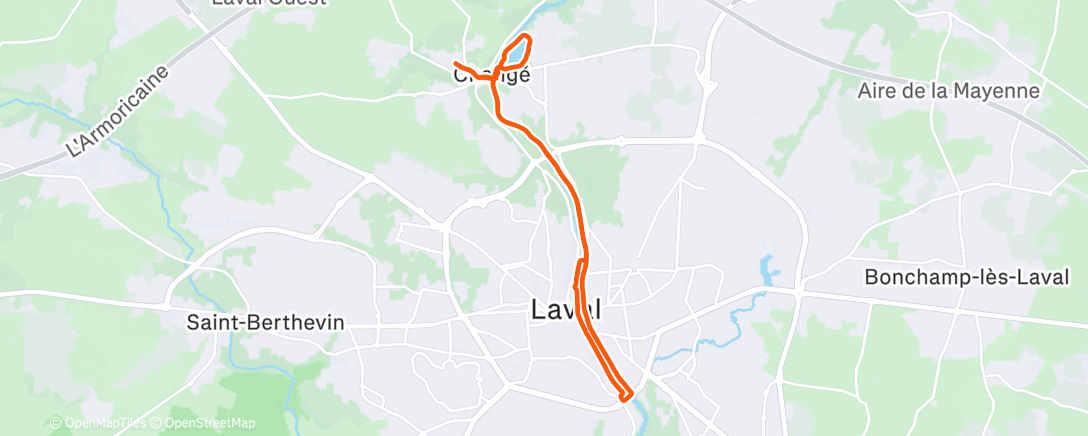 Map of the activity, CAP - Endurance