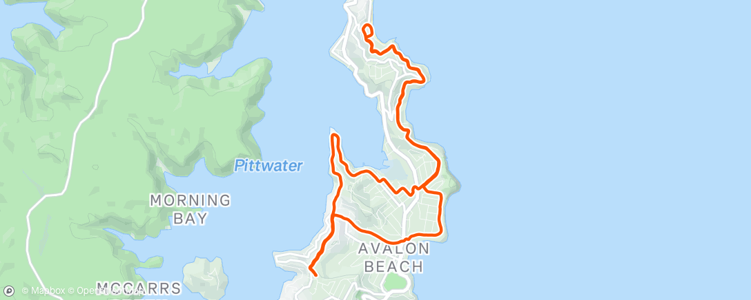 Map of the activity, Morning Run