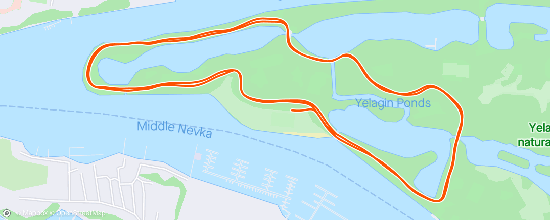 Map of the activity, «5 вёрст» (Елагин остров)