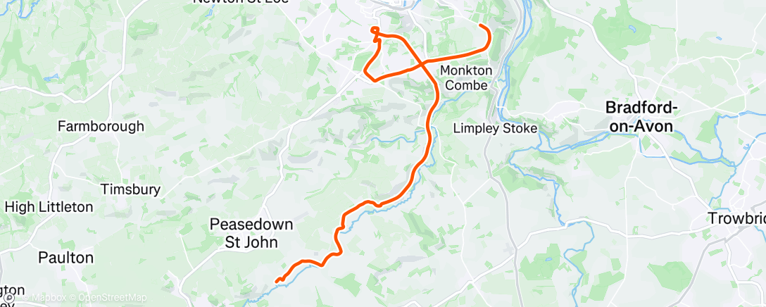 Map of the activity, Morning Ride