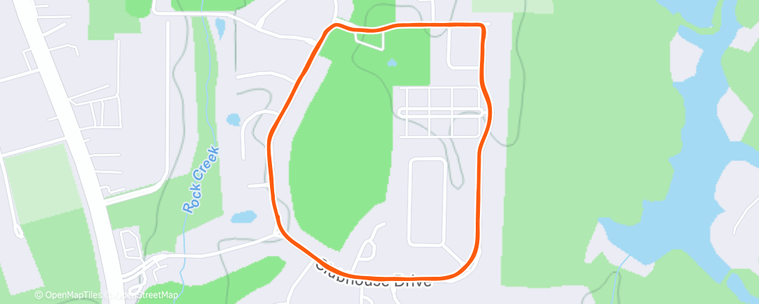 Map of the activity, Afternoon Run