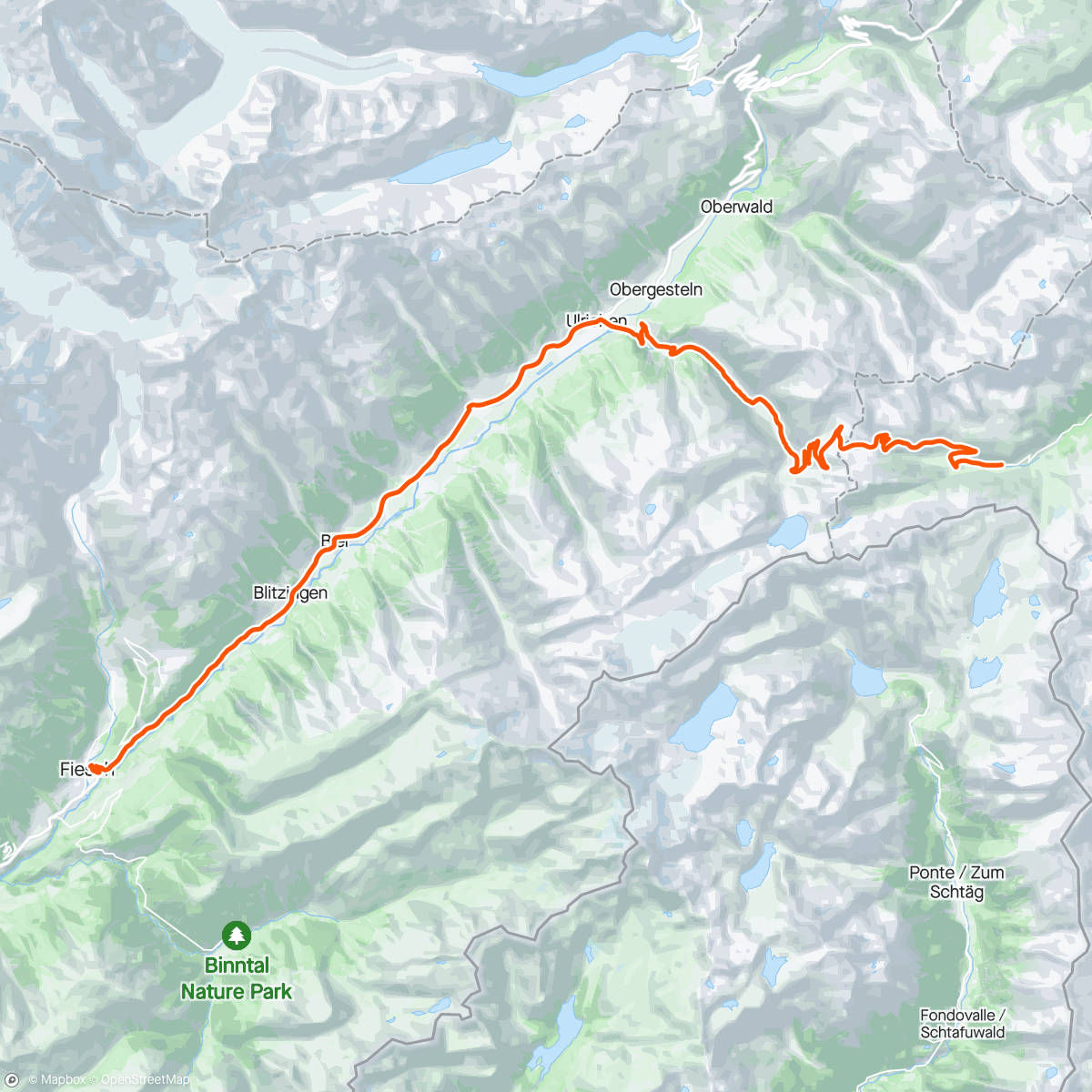 Carte de l'activité ROUVY - Alpenbrevet - Nufenenpass