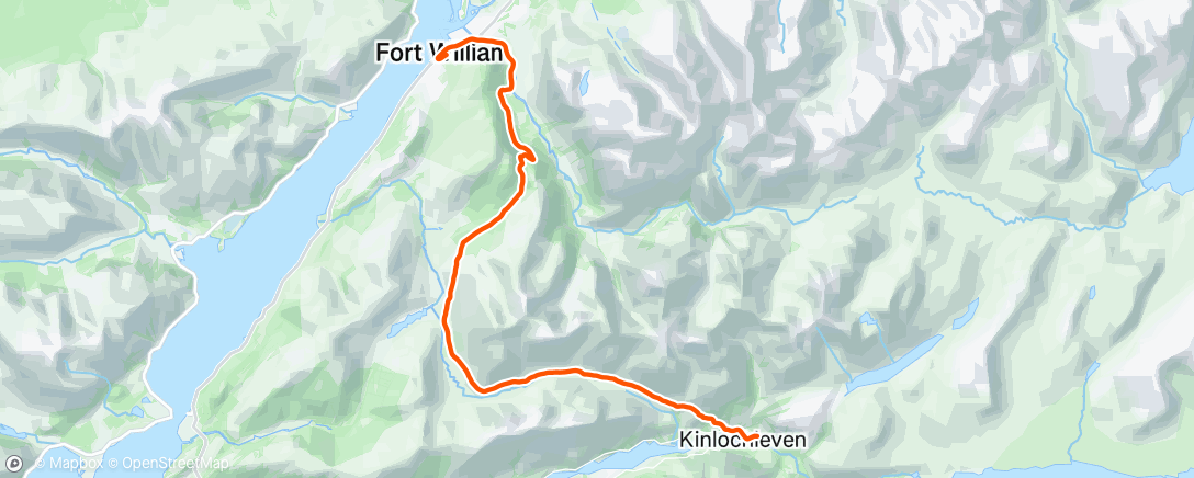 Map of the activity, West Highland Way: Kinlochleven → Fort William