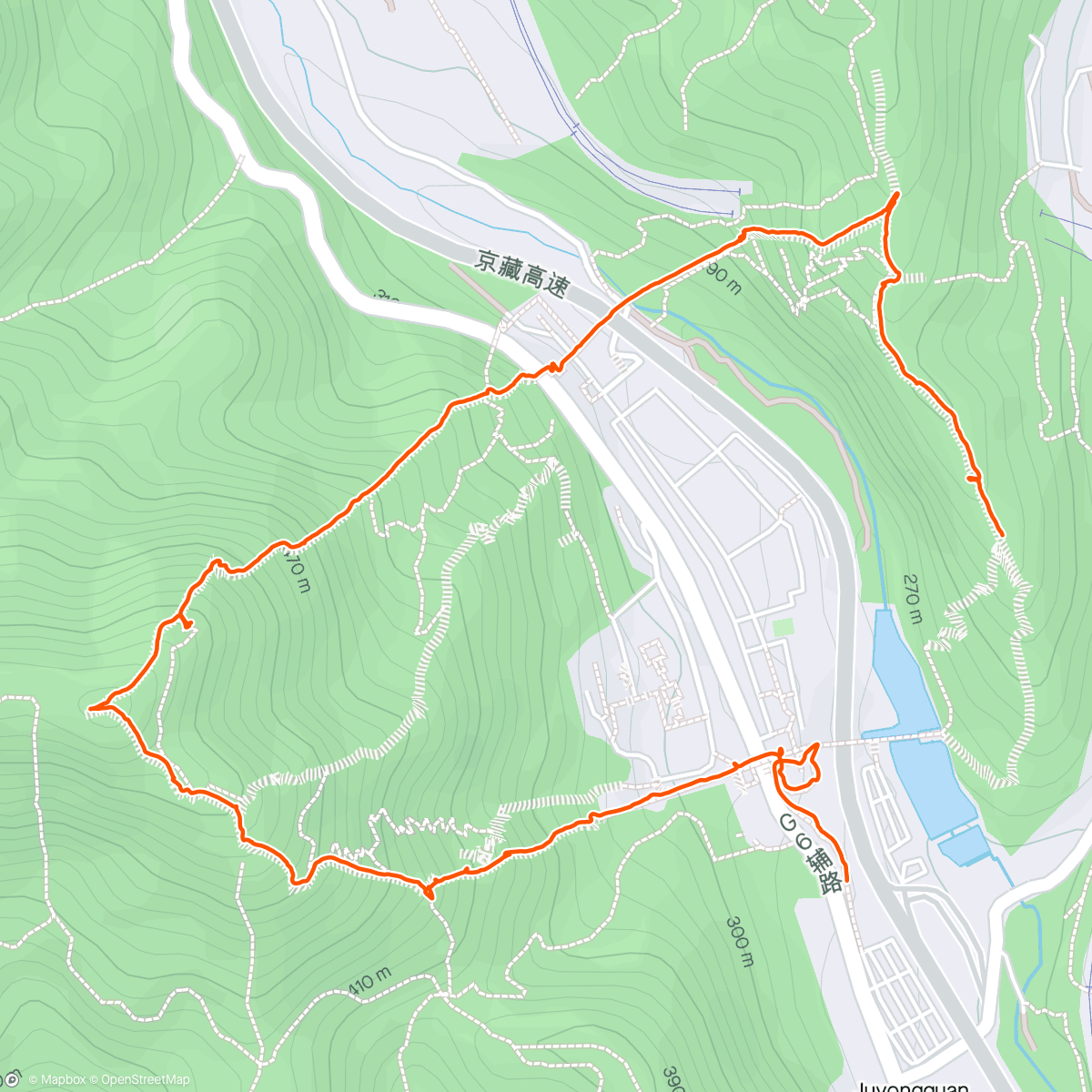 Map of the activity, Walk on the Great Wall