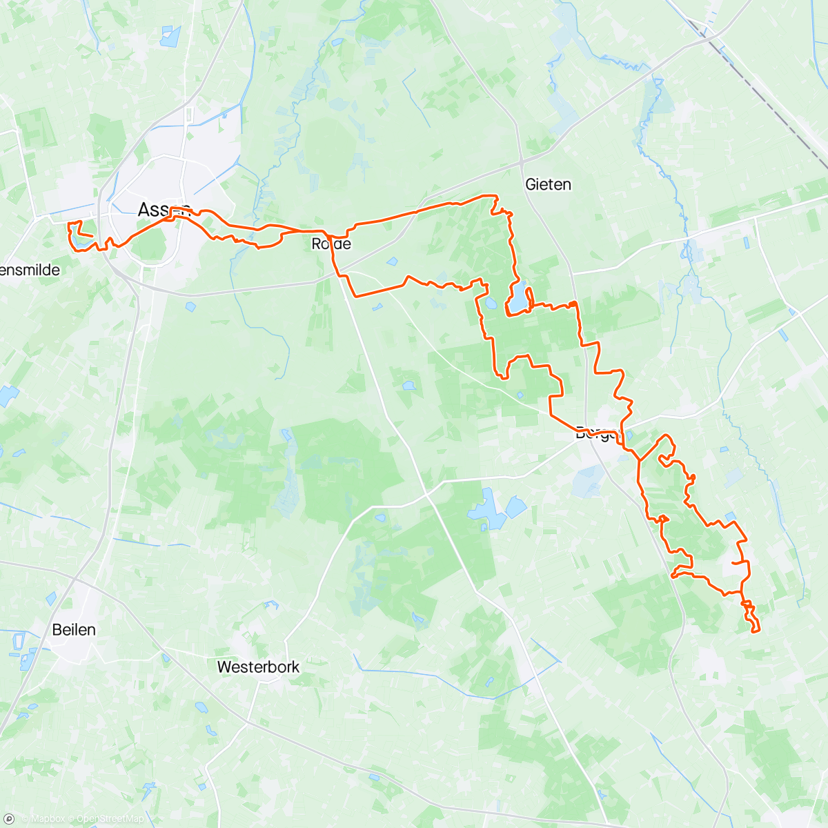 Map of the activity, Drenthe