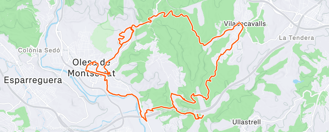 Карта физической активности (Lunch Mountain Bike Ride)