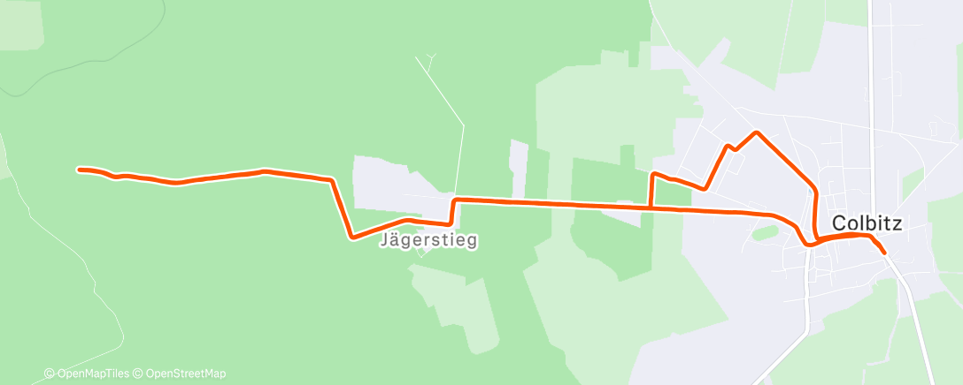 Map of the activity, Lauf am Morgen