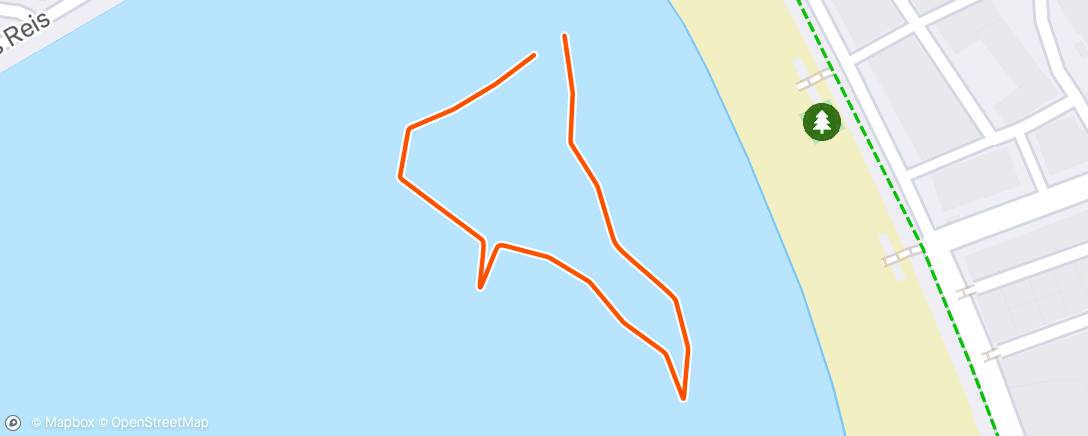 Map of the activity, Afternoon Swim
