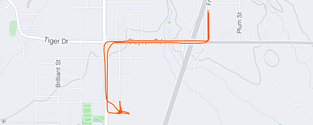 Map of the activity, Ride to store