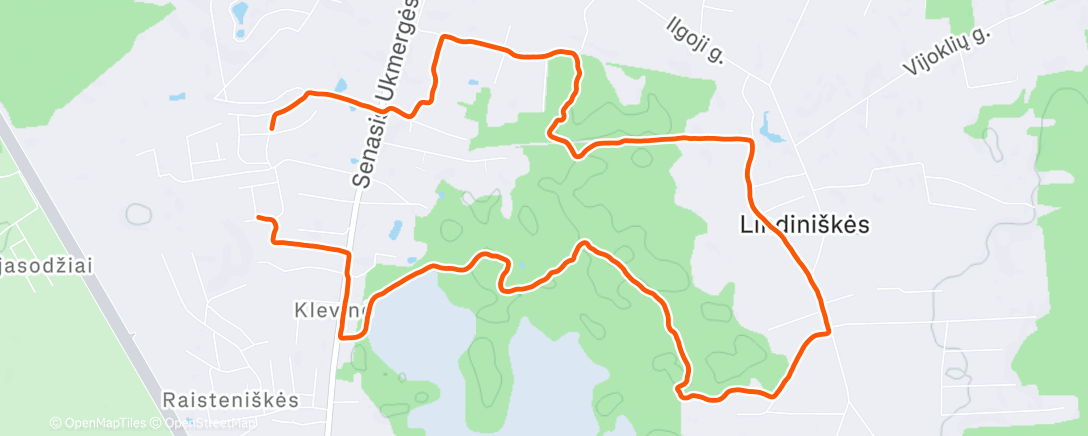 Map of the activity, Morning Trail Run