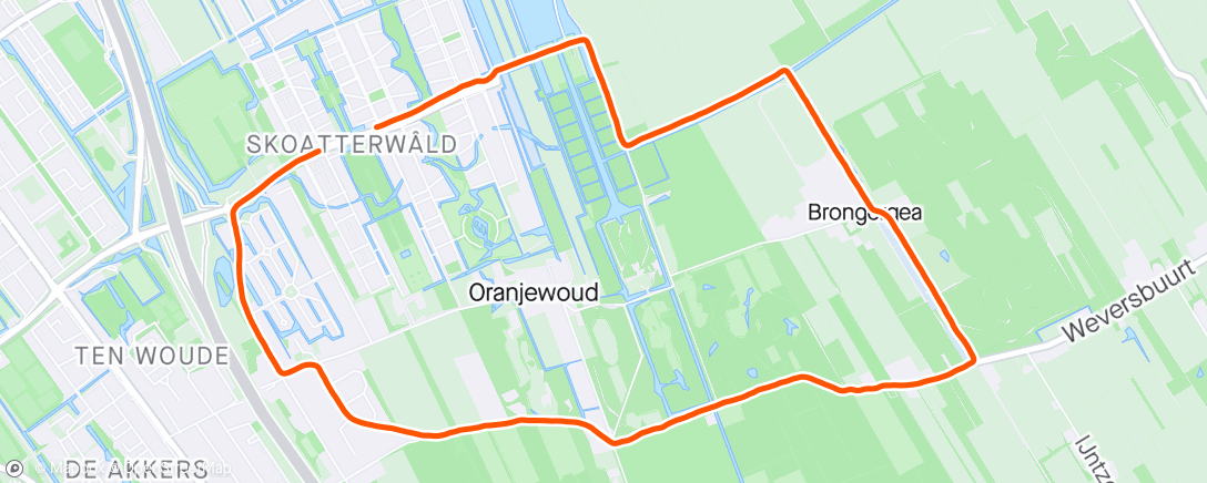 Mapa da atividade, Middagloop