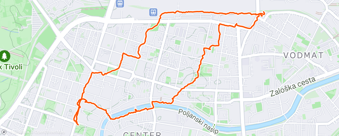 Map of the activity, Sprehod