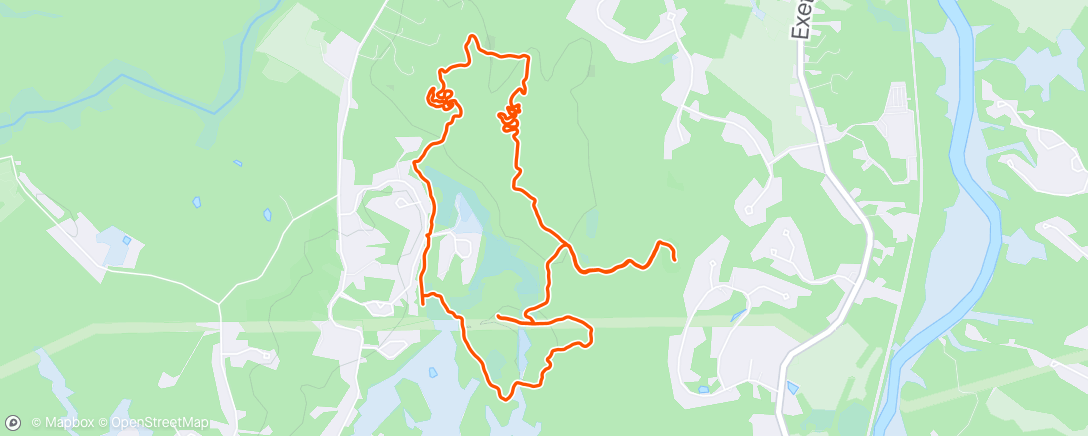 Map of the activity, Saturday Afternoon Cycle