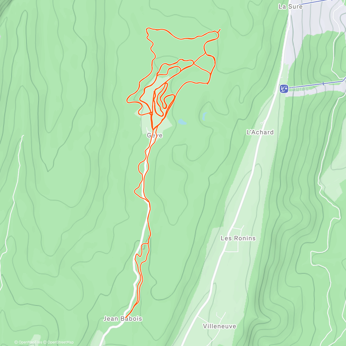 Map of the activity, Ski nordique le matin